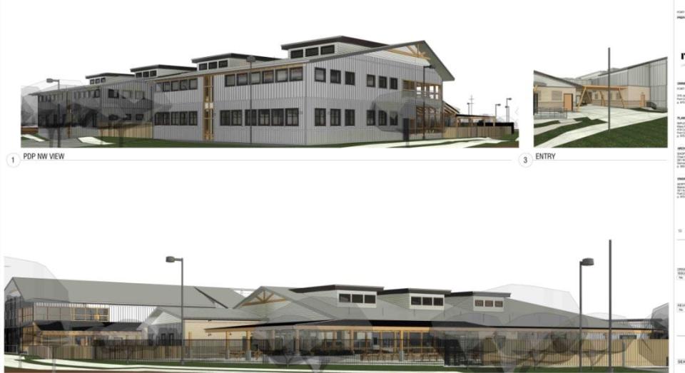 Rendering of proposed 24/7 shelter at 1311 N. College Ave., Fort Collins, for men experiencing homelessness