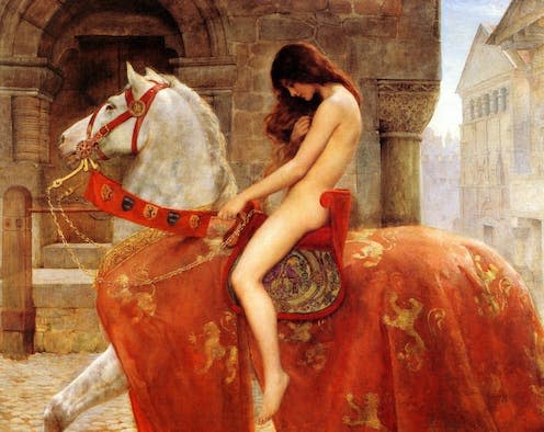 <span class="caption">Lady Godiva by John Collier (1898). </span> <span class="attribution"><a class="link " href="https://artsandculture.google.com/story/3gXBlvngzYXbLg?hl=en" rel="nofollow noopener" target="_blank" data-ylk="slk:Herbert Art Gallery and Museum;elm:context_link;itc:0;sec:content-canvas">Herbert Art Gallery and Museum</a></span>