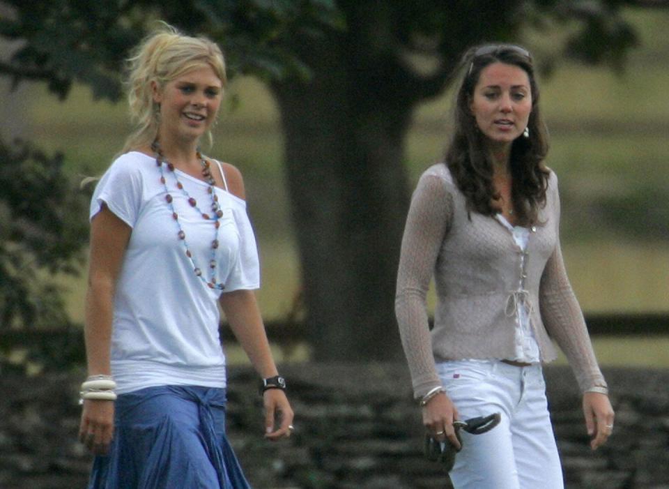 kate middleton and chelsy davy attend a charity polo match