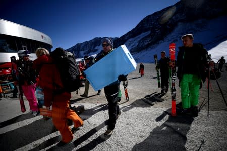 The Wider Image: Scientists race to read Austria's melting climate archive