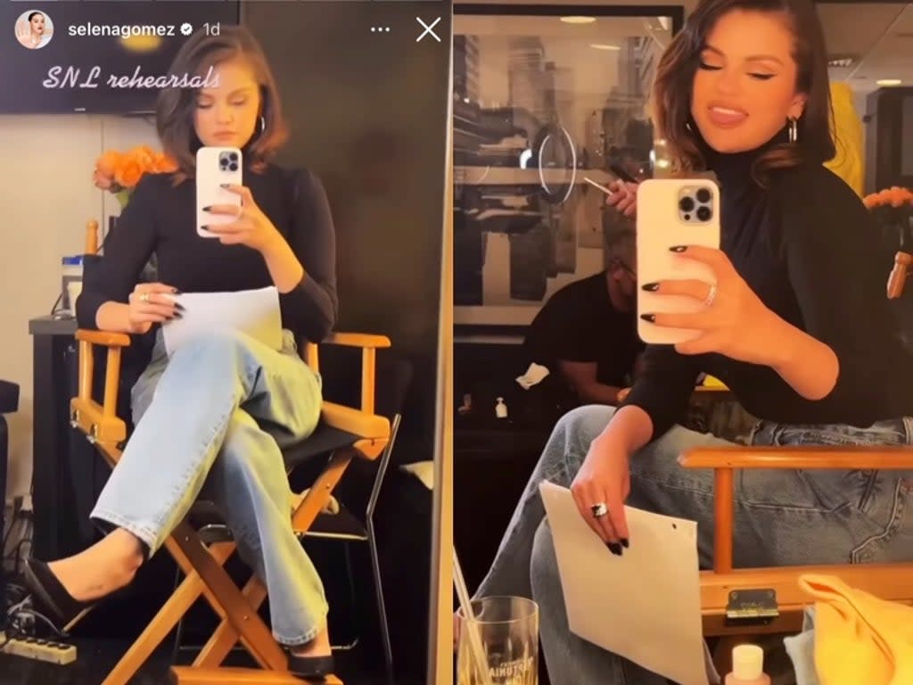 Selena Gomez shares behind-the-scenes look at hosting preparation for SNL (Selena Gomez)