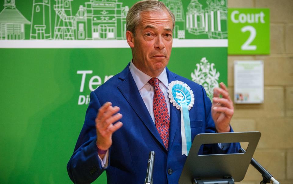 Nigel Farage is declared the winner