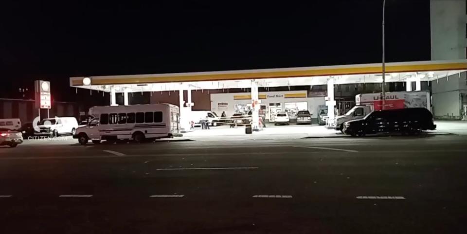 The deadly confrontation unfolded outside the Shell gas station at 1143 Clarkson Avenue in Brownsville, authorities said. CITIZEN