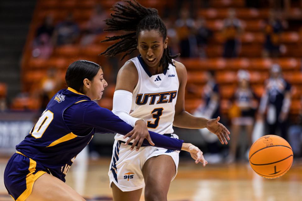 UTEP's Ivane tensaie (3) at a women’s basketball game against Western New Mexico University on Monday, Nov. 6, 2023 at the Don Haskins Center.