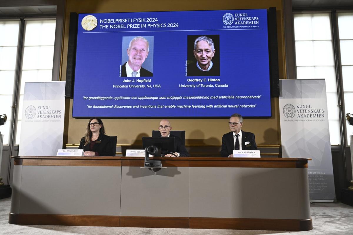 Nobel Prize in physics awarded to 2 scientists for discoveries that enabled artificial intelligence