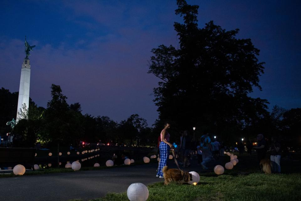 A lantern festival organized by AAPI Montclair at Edgemont Memorial Park as a memorial to victims of racial injustice, inequity and violence on Friday, May 21, 2021