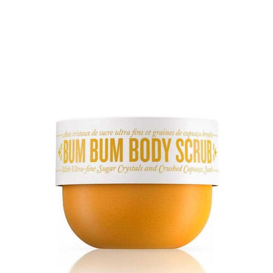 <p><a href="https://go.redirectingat.com?id=74968X1596630&url=https%3A%2F%2Fsoldejaneiro.com%2Fproducts%2Fbum-bum-body-scrub&sref=https%3A%2F%2F" rel="nofollow noopener" target="_blank" data-ylk="slk:Shop Now;elm:context_link;itc:0;sec:content-canvas" class="link ">Shop Now</a></p><p>Bum Bum Body Scrub</p><p>soldejaneiro.com</p><p>$42.00</p><span class="copyright">soldejaneiro.com</span>