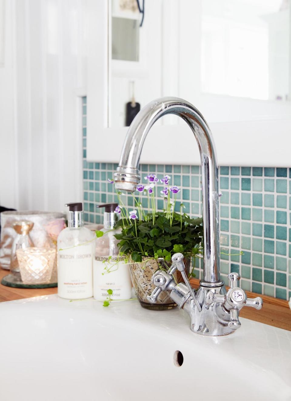 <p>Even though you might think after washing your hands or the dishes the basin in your sink would be as clean as can be, you actually leave behind <a href="http://www.goodhousekeeping.com/home/cleaning/tips/a25748/cleaning-lies/" rel="nofollow noopener" target="_blank" data-ylk="slk:grime and bacteria;elm:context_link;itc:0;sec:content-canvas" class="link ">grime and bacteria</a> that sticks to the basin's walls. If you're serious about being clean, Forte says you should use an eraser-type sponge (like <a href="http://www.goodhousekeeping.com/home-products/g901/game-changing-cleaners/?slide=9" rel="nofollow noopener" target="_blank" data-ylk="slk:Mr. Clean Magic Eraser;elm:context_link;itc:0;sec:content-canvas" class="link ">Mr. Clean Magic Eraser</a>) to remove marks, then <a href="http://www.goodhousekeeping.com/home/cleaning/tips/a18464/kitchen-sink-cleaning-tips/" rel="nofollow noopener" target="_blank" data-ylk="slk:sanitize;elm:context_link;itc:0;sec:content-canvas" class="link ">sanitize</a> by plugging the drain, filling the basin with warm water, and swishing a tablespoon of bleach around. Let it sit for five minutes, then rinse and air dry.</p>