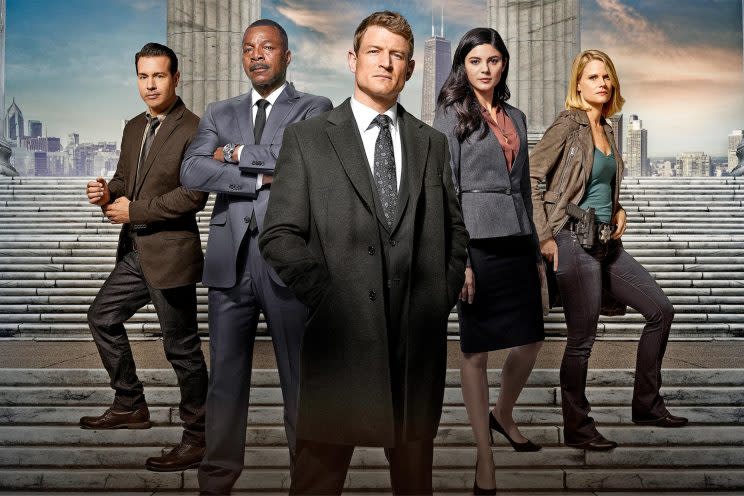 The cast of <em>Chicago Justice</em>. (Photo by: NBCUniversal)