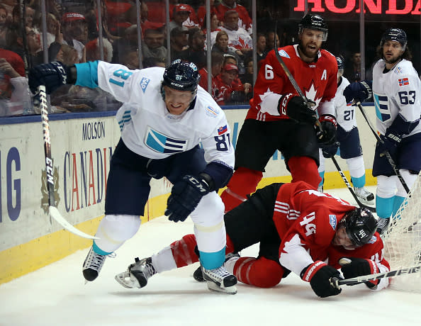 TORONTO, ON - SEPTEMBER 27: during Game One of the World Cup of Hockey 2016 final series at the Air Canada Centre on September 27, 2016 in Toronto, Canada. (Photo by Dave Sandford /World Cup of Hockey via Getty Images) *** Local Caption ***