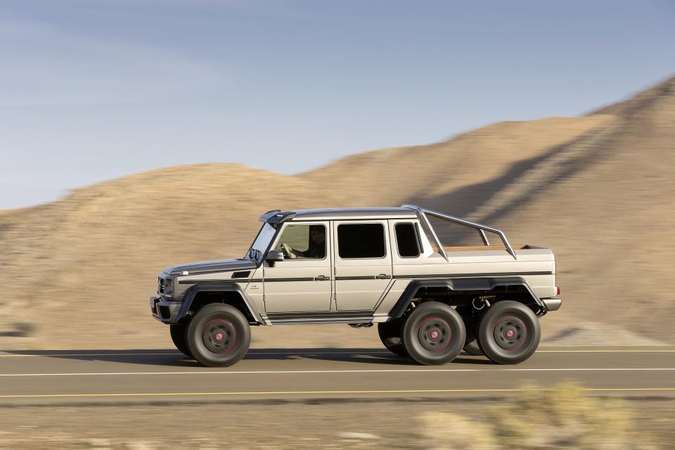 The G 63 AMG 6x6 has the most wheels