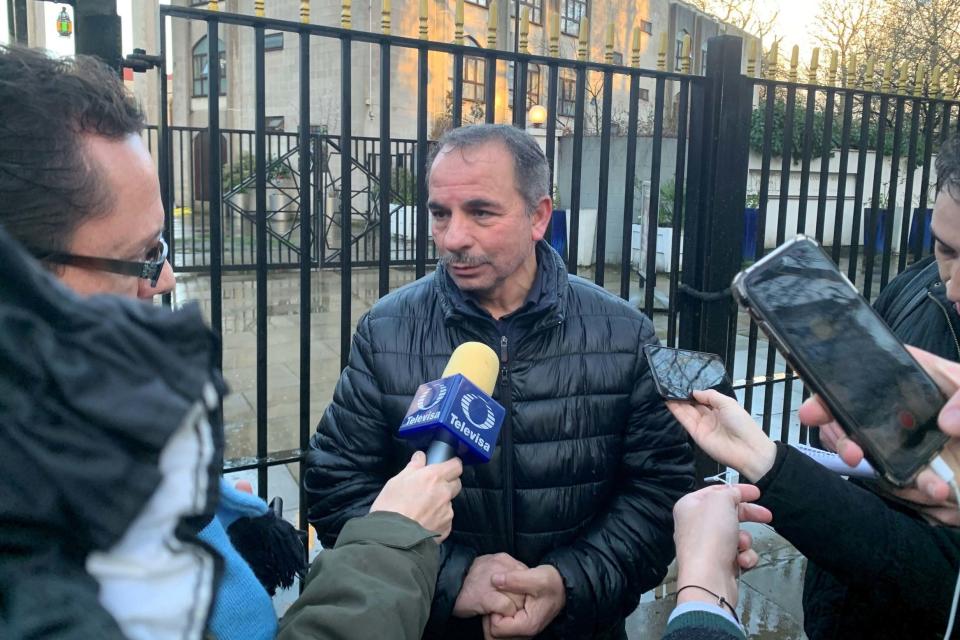 Eyewitness Abi Watik speaks to media outside London Central Mosque (PA)