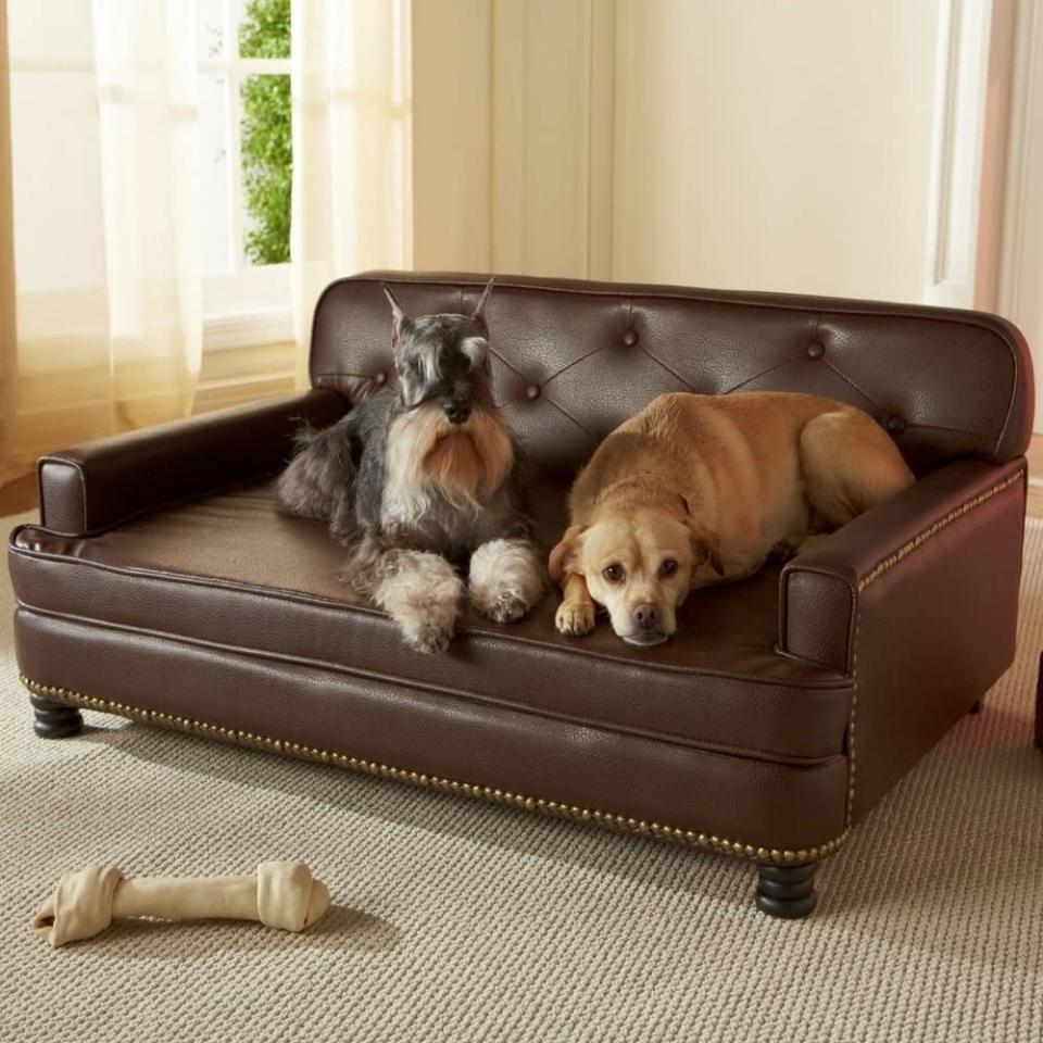 enchanted homes leather pet sofas, best dog beds