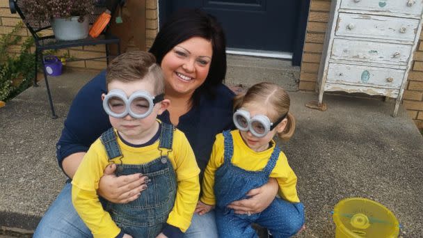 PHOTO: Maggie Wells, 34, poses with her two youngest children before her weight loss. (Maggie Wells)