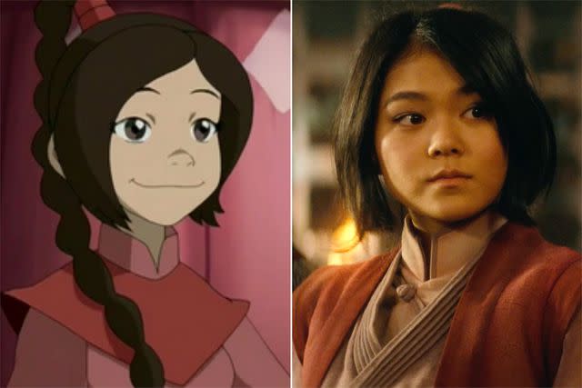 <p>Nickelodeon; Netflix</p> Momona Tamada as Ty Lee in 'Avatar: The Last Airbender'