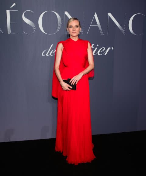 <p>Diane Kruger wore Giambattista Valli Couture to attend Cartier Celebrates Resonances de Cartier.</p>