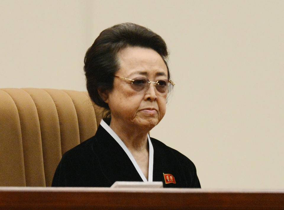 In this Dec. 16, 2012 photo, Kim Kyong Hui, who is North Korean leader Kim Jong Un's aunt. Source: AP Photo/Kyodo News