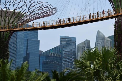 The 'skyway' walk at the Gardens by the Bay in Singapore is one many attractions in a city now promoting itself as a more orderly alternative to Hong Kong