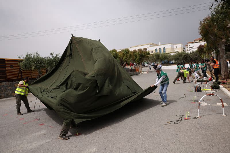 Large scale earthquake preparedness "Minoas 2024" drill in the city of Heraklion