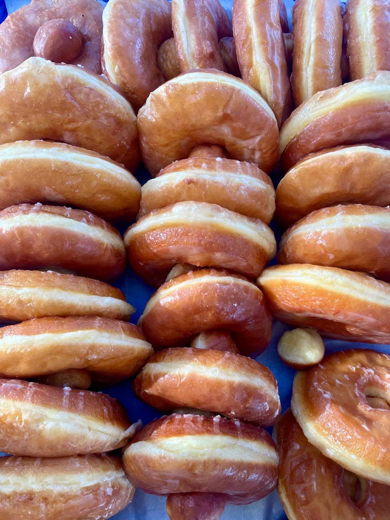 A full line up of New Old-Standard Bakery craft-made brioche donuts.