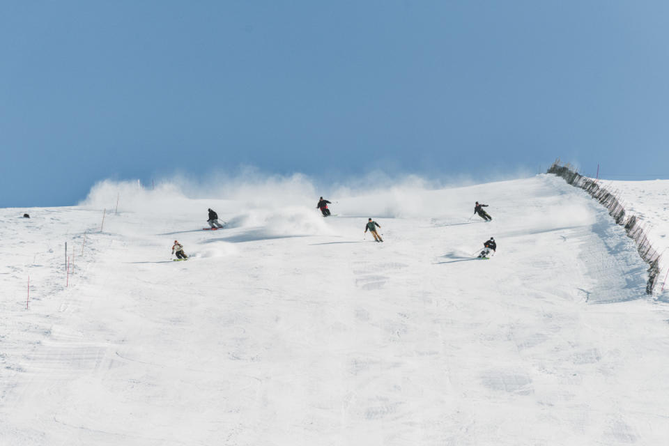 Ripping perfect sunny corduroy with your buddies never gets old.<p>Photo: Carter Edwards</p>