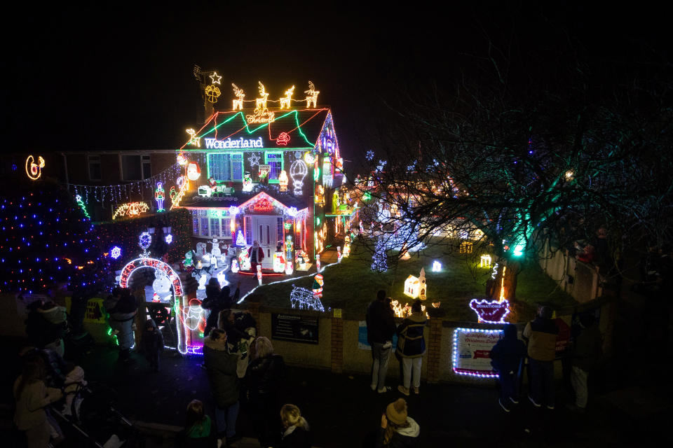 The display includes 50,000 lights. (SWNS)