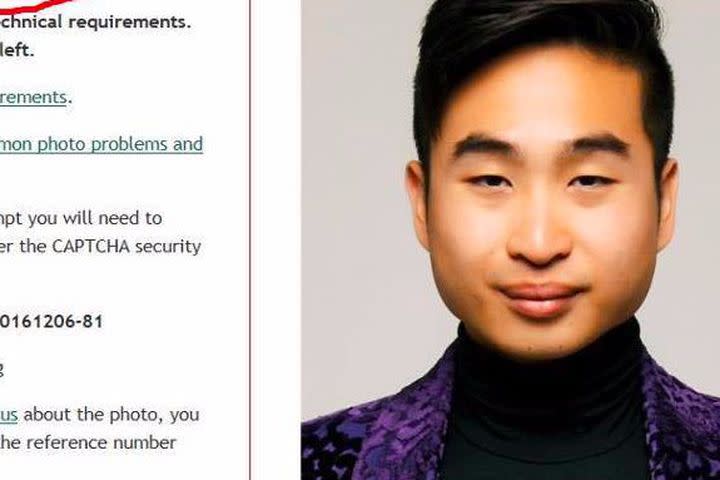 Passport system rejects this dude's photo for a pretty racist reason