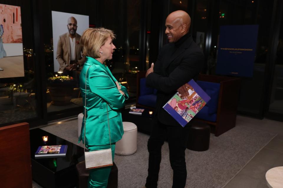 Sharon Waxman and Kareem Daniel at TheWrapBook Launch Party 2024