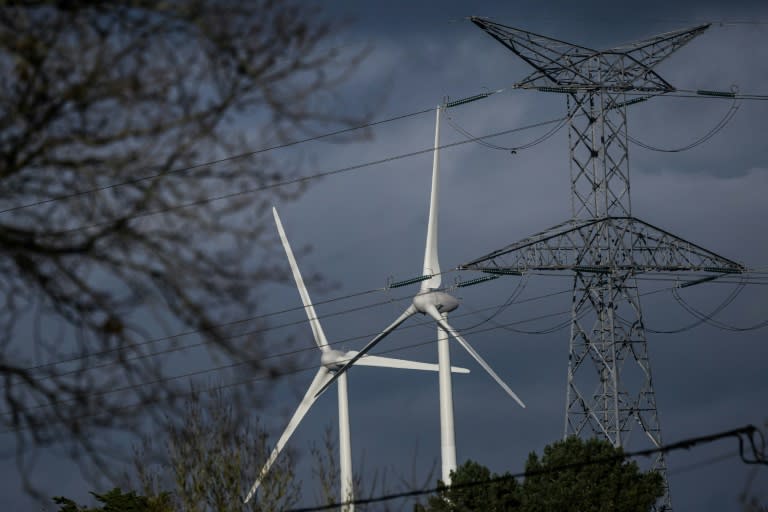 Des éoliennes à Campbon, dans l'Ouest de la France, le 17 janvier 2023 (LOIC VENANCE)