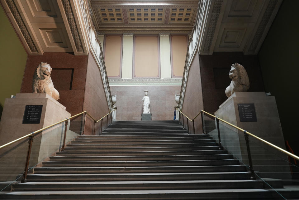 Stone steps in the British Museum taken with the Sony ZV-E1