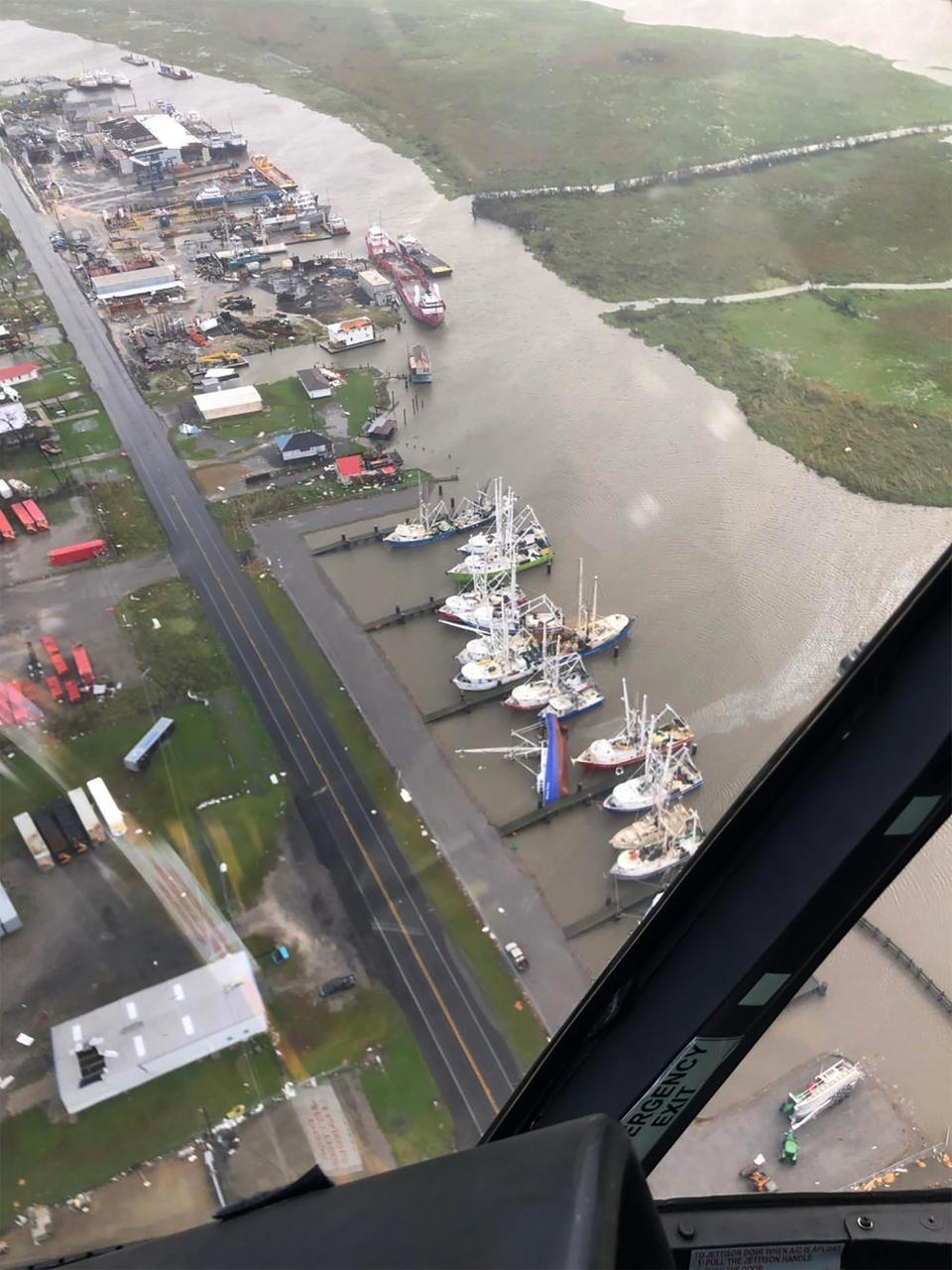 Image: The Coast Guard conducts Hurricane Ida post-storm overflights along the Gulf Coast near Galliano, La., on Aug. 30, 2020. (U.S. Coast Guard)