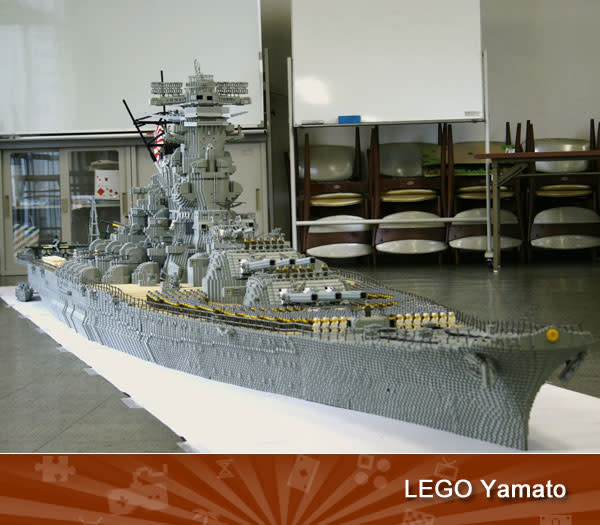 LEGO YAMATO - No es el modelo de barco más grande de Lego que se haya construido (ese honor le corresponde a una réplica danesa de 7.6 metros de largo de una nave mercante), pero esta espectacular recreación del famoso acorazado japonés Yamato es probablemente la más detallada que se haya hecho en Lego. Construido a escala, su tamaño en realidad se corresponde con el de las minifiguras de Lego - y necesitó más de 200.000 piezas para ser completado.