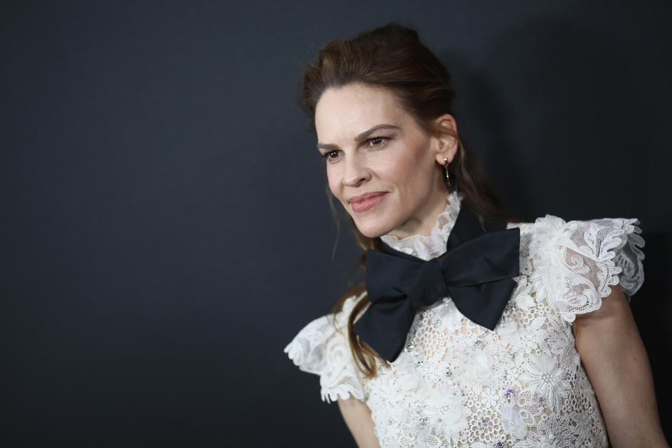 Hilary Swank attends the Premiere Of Universal Pictures' 