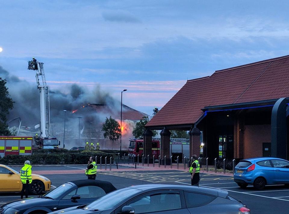 Firefighters were tackling a blaze at a B&M store in York: PA