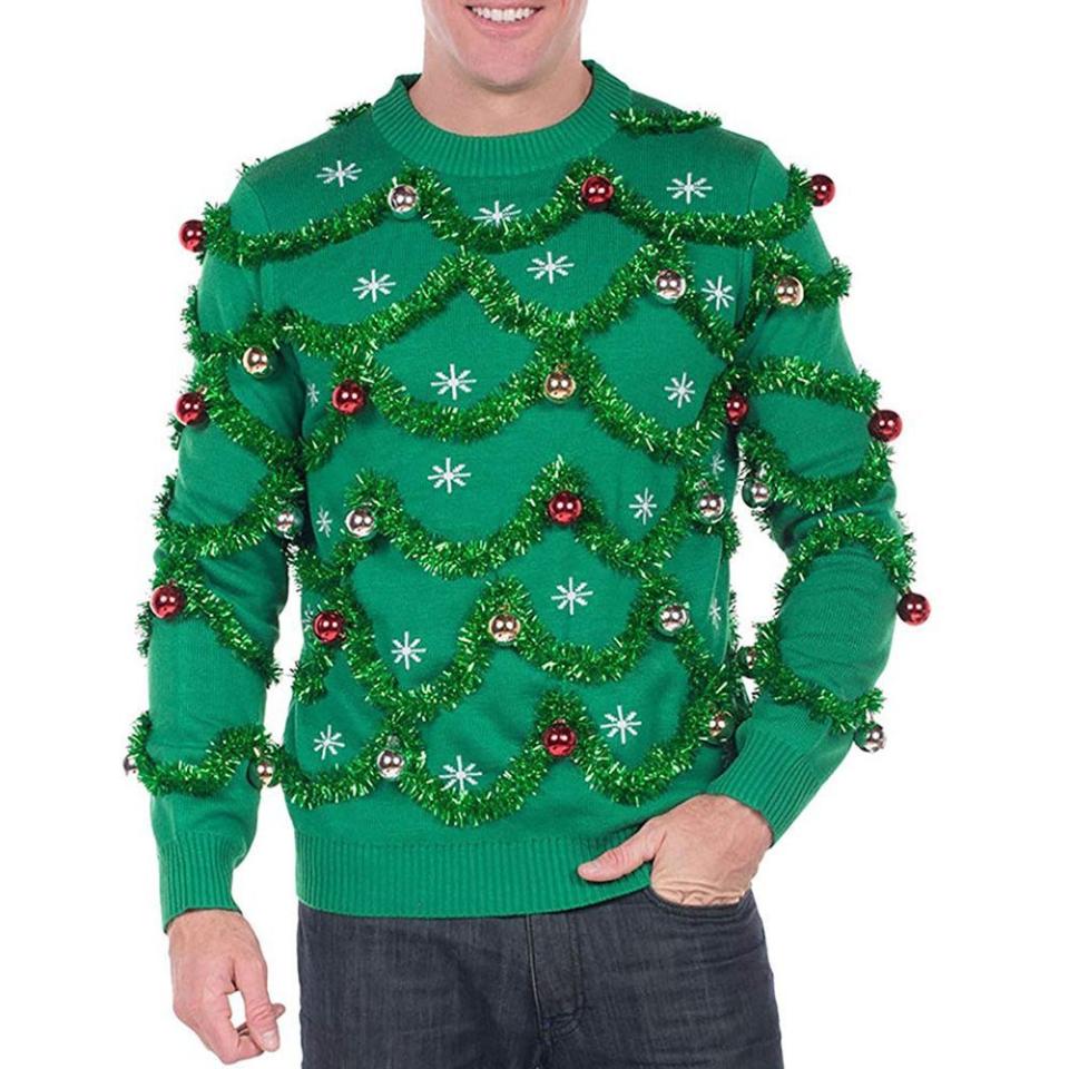 2) Tipsy Elves Men's Gaudy Garland Sweater