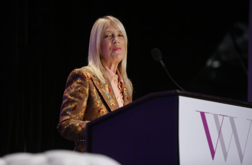 BEVERLY HILLS, CA - NOVEMBER 18: Beverly Hills Mayor and Council Member, Honorable Lili Bosse speaks during Visionary Women Celebrate Gloria Steinem in conversation with Cleo Wade at the Beverly Wilshire, A Four Seasons Hotel on November 18, 2019 in Beverly Hills, California. (Photo by Rachel Murray/Getty Images for Visionary Women)