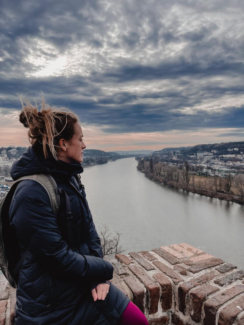 Shelby Kalma during a recent trip to Vyšehrad Castle, Prague.