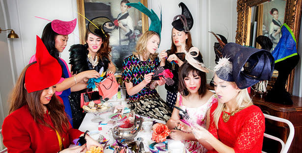<p>Milliner to the stars Katherine Elizabeth who has made head gear for the likes of Alexa Chung offers <a href="http://katherineelizabethhats.com/HatEvents" rel="nofollow noopener" target="_blank" data-ylk="slk:bespoke hat making classes;elm:context_link;itc:0;sec:content-canvas" class="link ">bespoke hat making classes </a>for hens. Best of all – you can wear your creation to the big day! </p><p><i>[Photo: Katherine Elizabeth]</i></p>