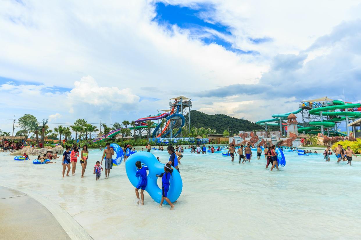 Pattaya , Thailand - June 14, 2017 : RamaYana Water Park, New recreation in Pattaya , Thailand. The Park is built to the highest international standards and using only premium equipment.