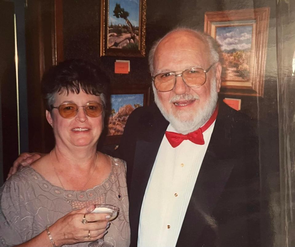 A 2001 photo shows Dick and Patricia Dorwald. Army veteran, media personality Richard Calvin “Dick” Dorwald will be remembered during a service on Saturday, April 20 at the Cultural Arts Center of the High Desert in Victorville.