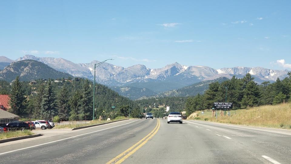 The scenic drive into Rocky Mountain National Park (Simon Veness and Susan Veness)