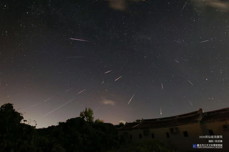 ▲三大流星雨之一英仙座流星雨將登場，台北天文館曝光最適合觀賞時間點。（圖／台北天文館）