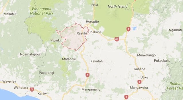 The reported crash happened south west of Ruapehu. Photo: Google Maps