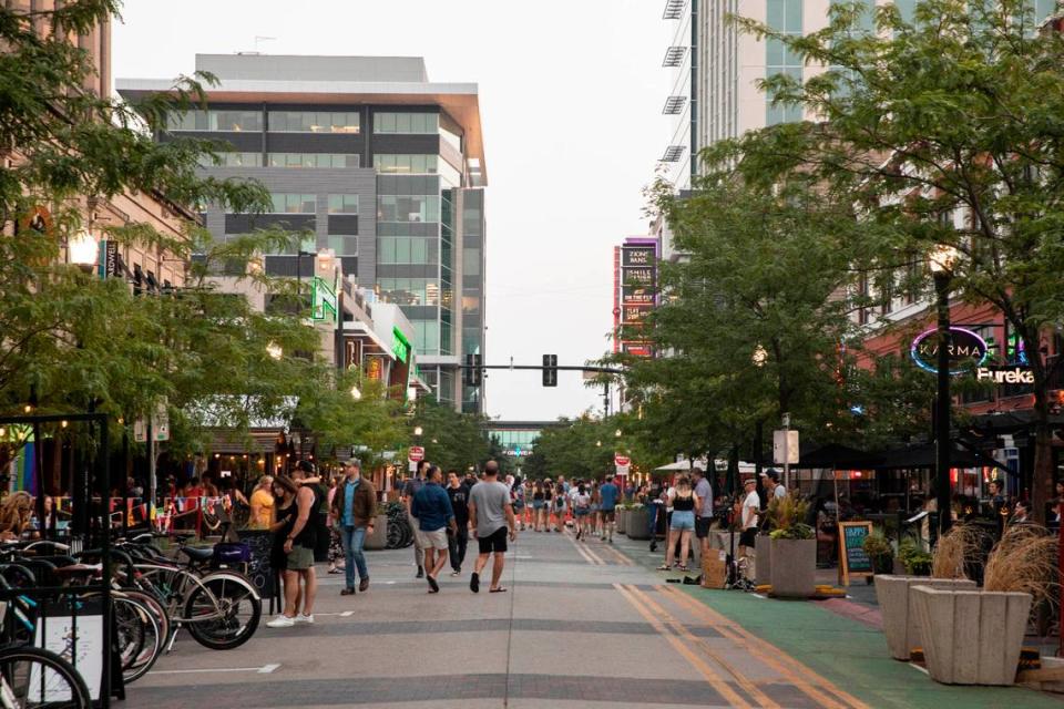 8th Street is about a quarter of a mile long from it’s northern edge to the Boise Center.