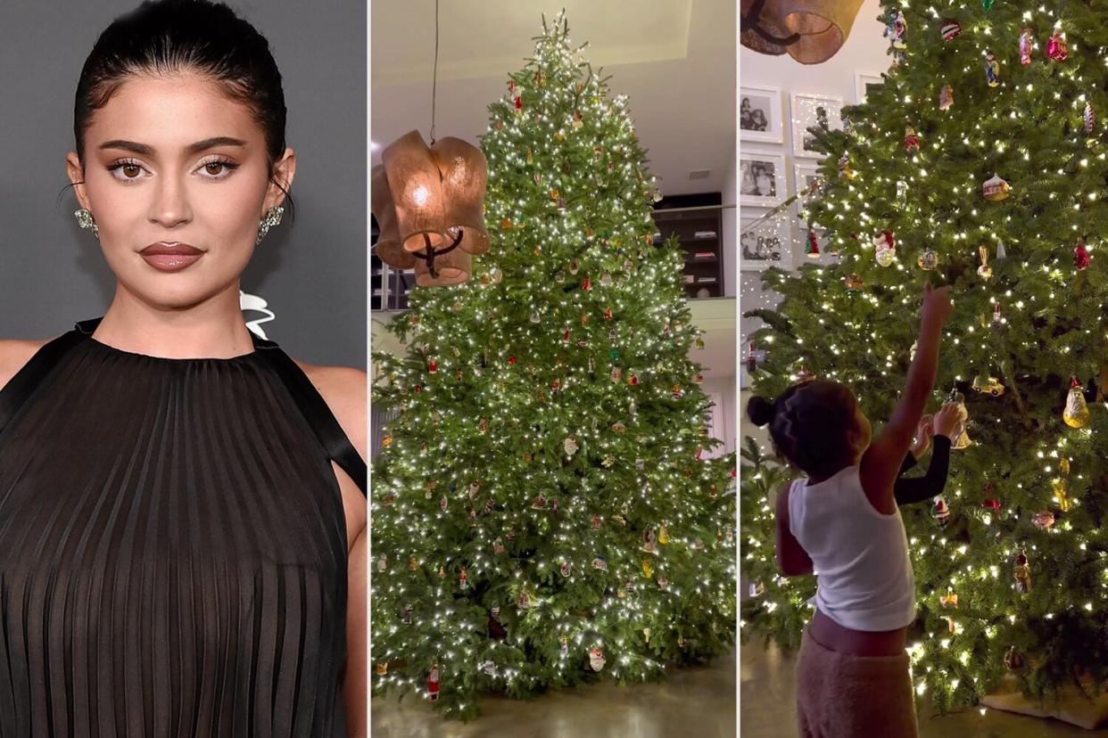 Kylie Jenner attends the 2022 Baby2Baby Gala; Kylie Jenner Christmas Tree