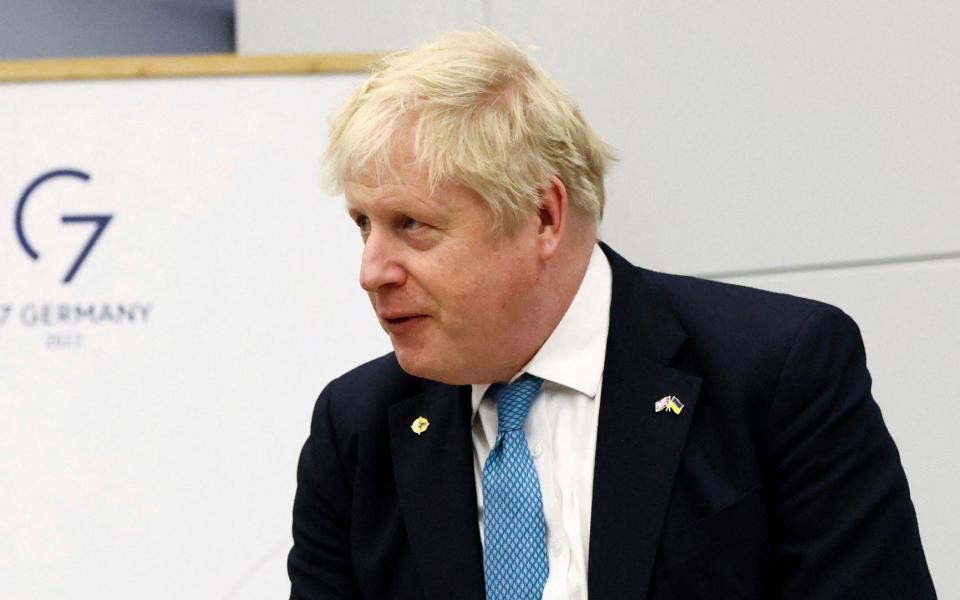 Boris Johnson in Brussels - Henry Nicholls/Pool via AP