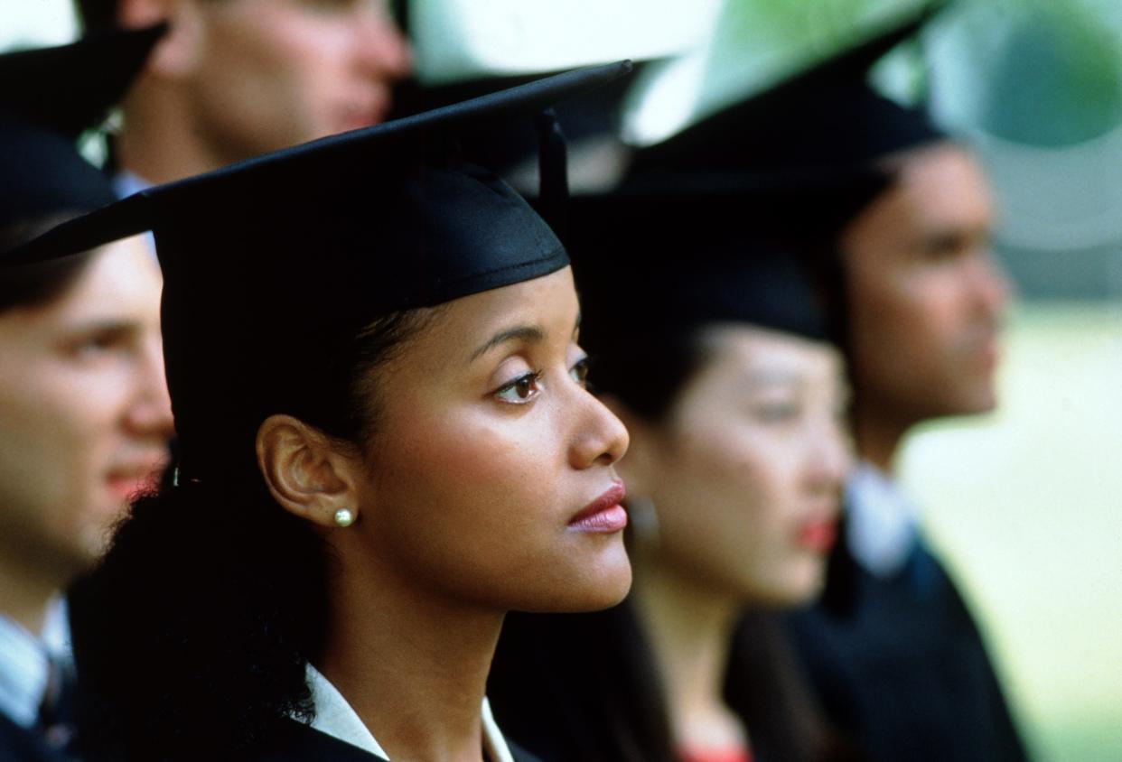 Woman graduating