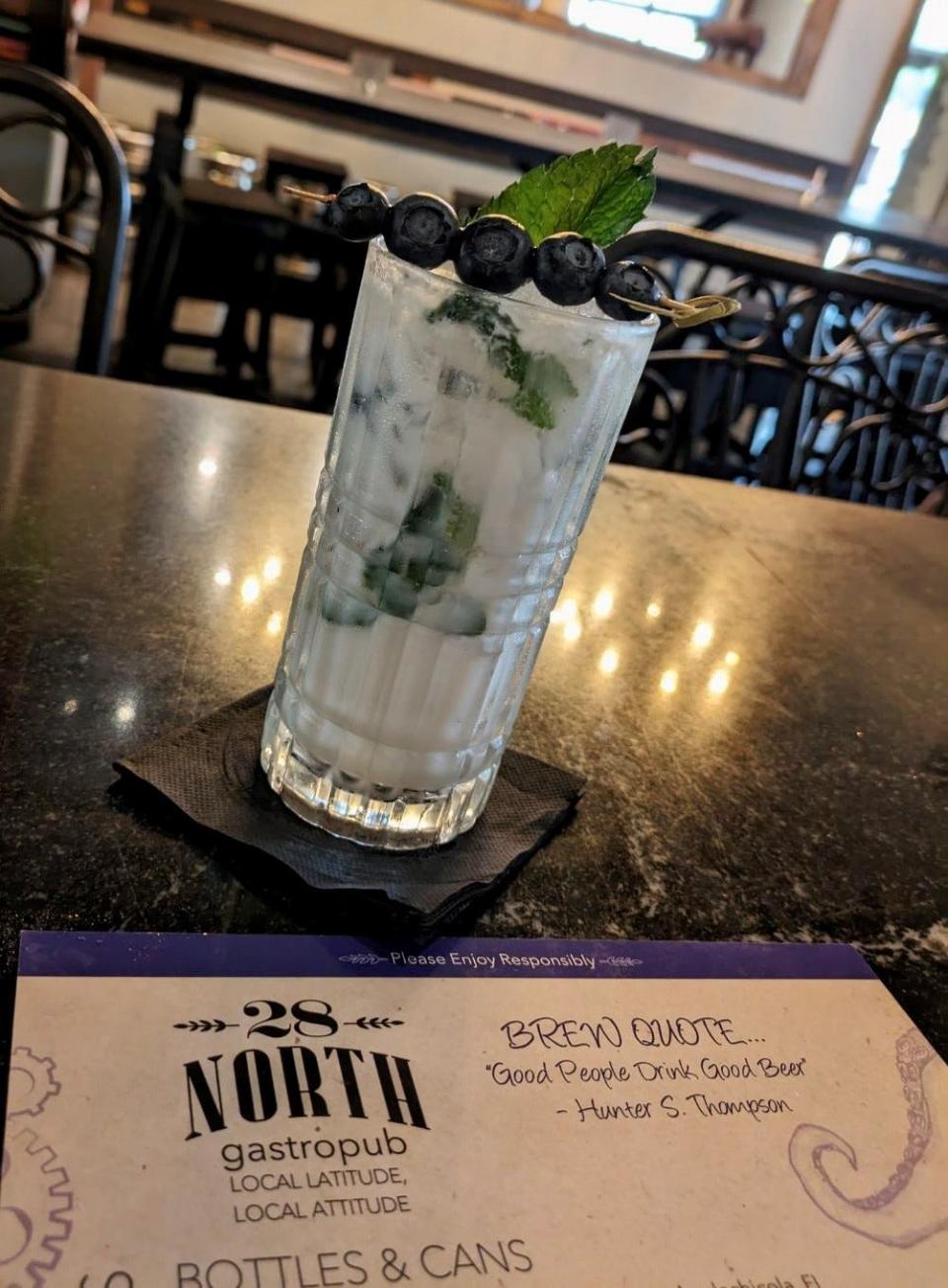 The creamy Mint Condition at 28 North Gastropub at the Avenue Viera is something between a mojito and a pina colada.