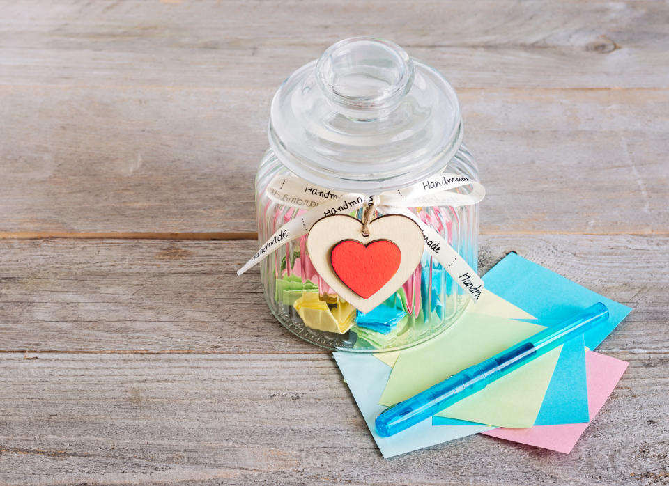 The tip involves a decluttering jar. (Getty Images)