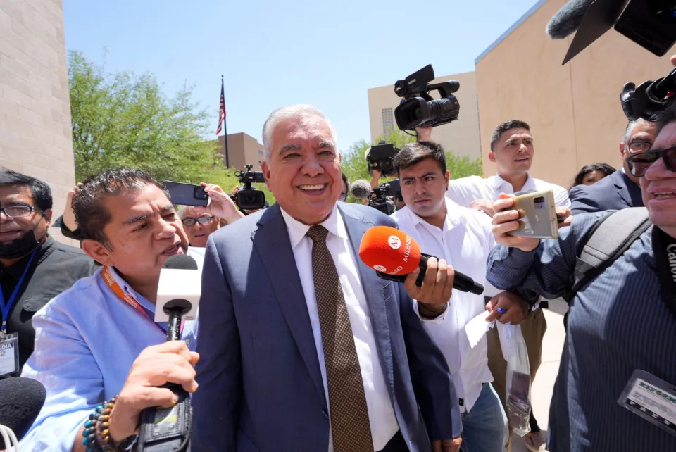 Frank Perez, lead counsel for Ismael "El Mayo" Zambada, exits the Albert Armendariz Sr. Federal Courthouse in El Paso, Texas after a status conference for his client on Aug. 1, 2024.